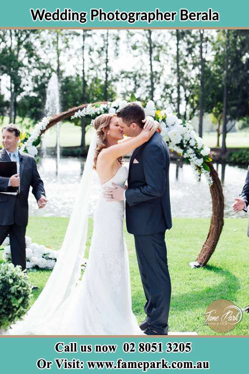 Photo of the Bride and the Groom kissing Berala NSW 2142