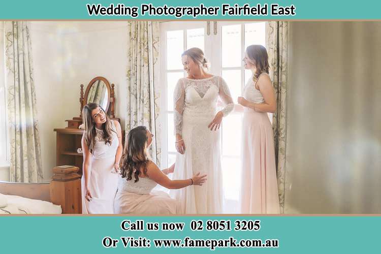 Photo of the Bride and the secondary sponsor preparing Fairfield East NSW 2165