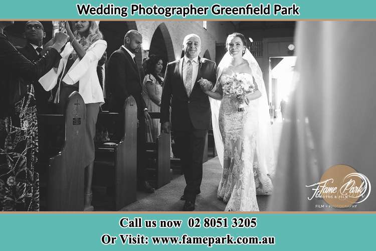 Photo of the Bride with her father walking the aisle Greenfield Park NSW 2176