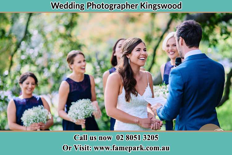 Photo of the Groom testifying love to the Bride Kingswood NSW 2747