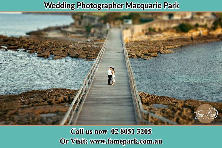 Photo of the Groom and the Bride at the bridge Macquarie Park NSW 2113