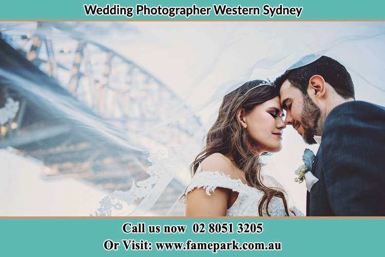 Wedding photo shoot under the bridge Western Sydney